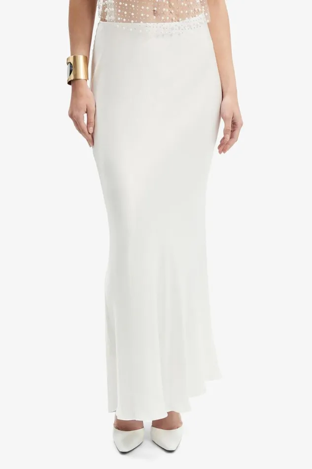 Bardot Skirts Isadore Satin Maxi Skirt In Orchid White 8211 Women Bardot Skirts Isadore Satin Maxi Skirt In Orchid White 8211 Women