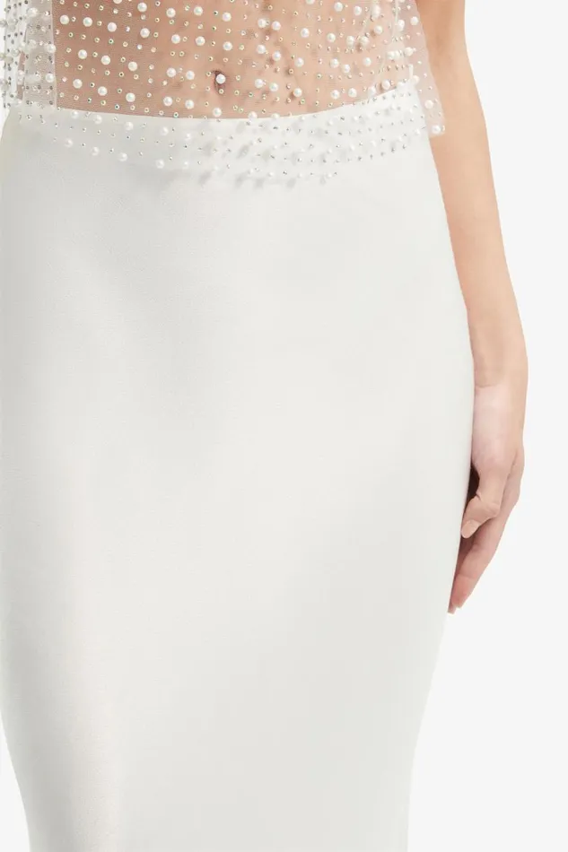 Bardot Skirts Isadore Satin Maxi Skirt In Orchid White 8211 Women Bardot Skirts Isadore Satin Maxi Skirt In Orchid White 8211 Women