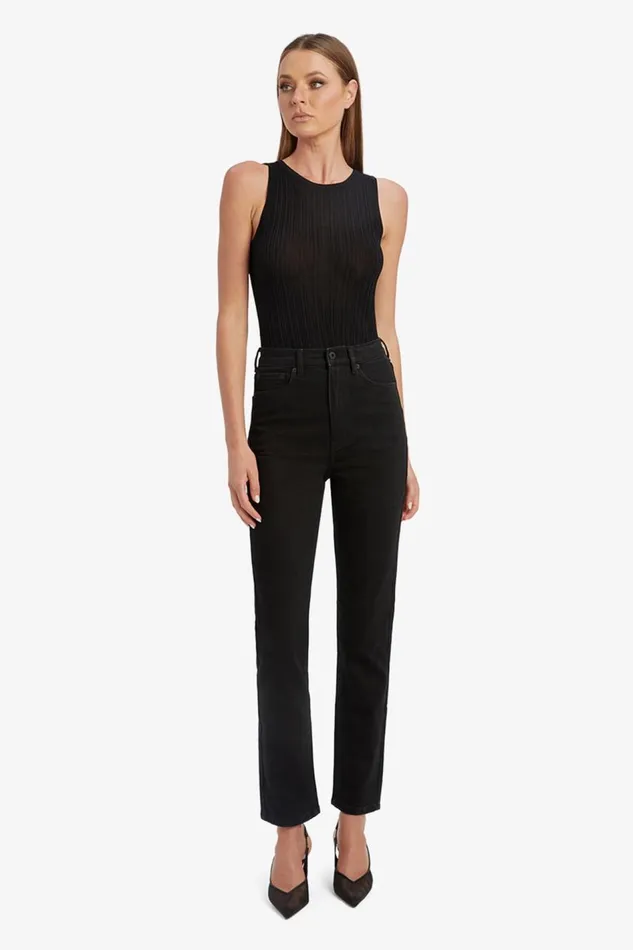 Bardot Straight Jean Heidi Straight Full Leg In Black 8211 Women Bardot Straight Jean Heidi Straight Full Leg In Black 8211 Women