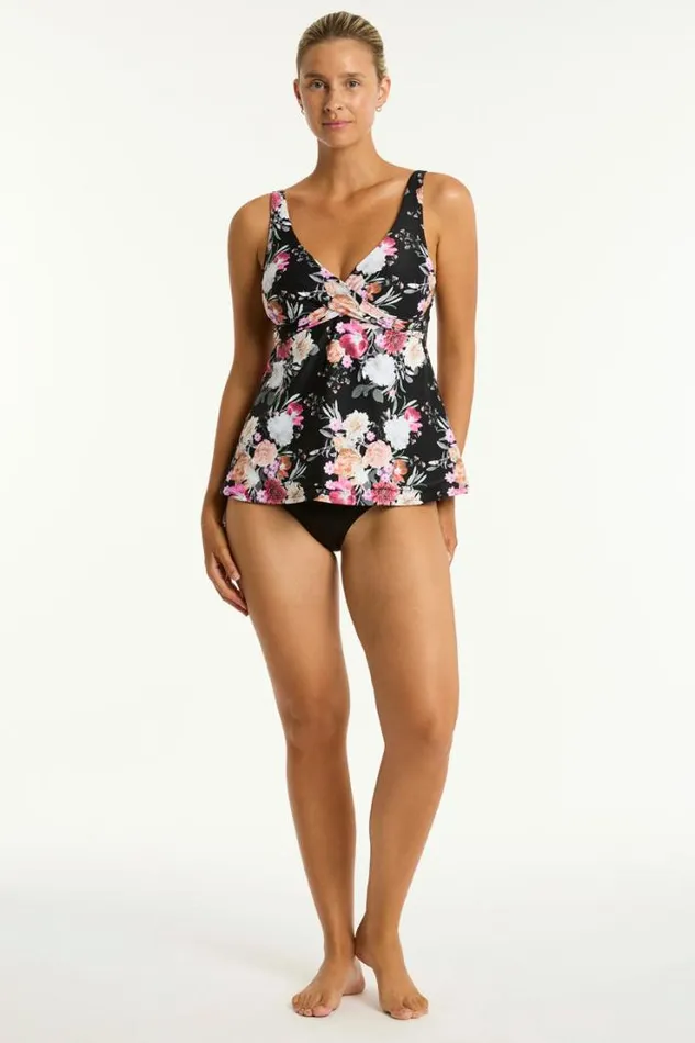 Belle Cross Front Swing Tankini Belle Black Women Sea Level Tankinis and Singlets