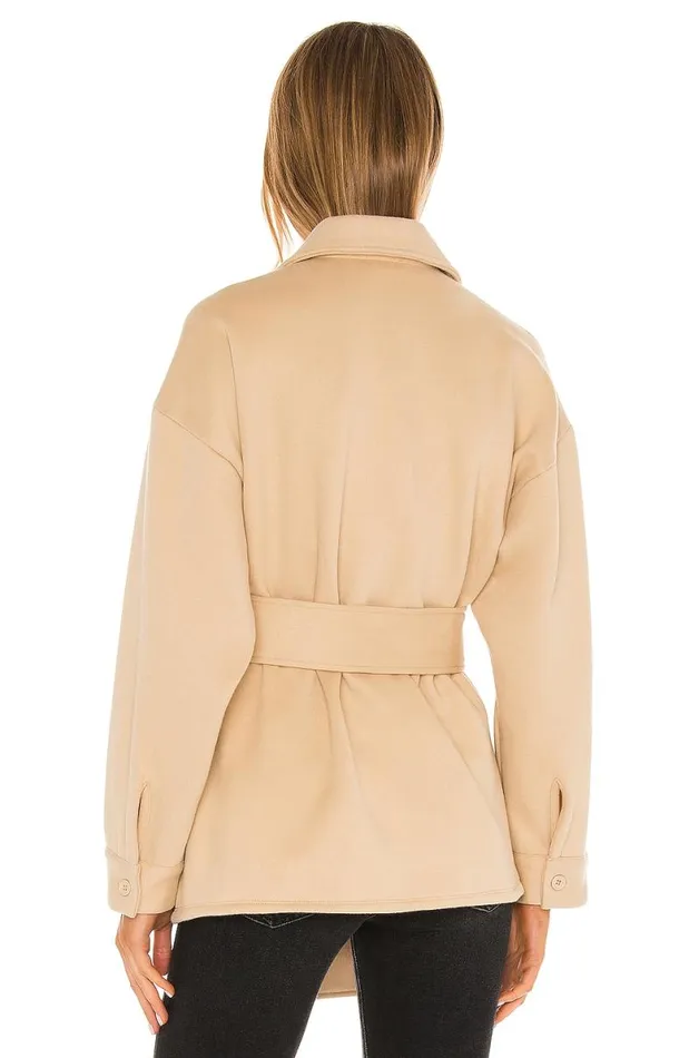 Belted Utility Fleece Jacket Light Beige Women Lovers and Friends Jackets and Coats