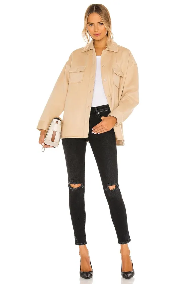 Belted Utility Fleece Jacket Light Beige Women Lovers and Friends Jackets and Coats