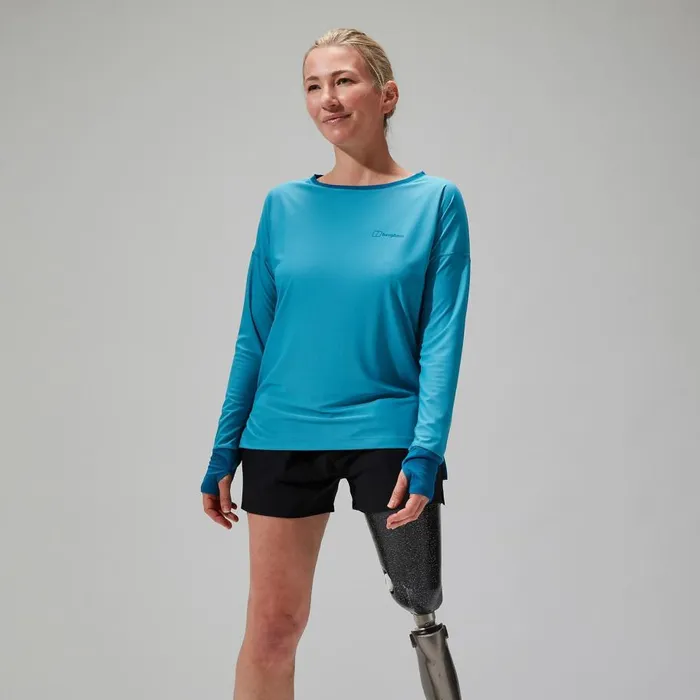 Berghaus TShirts Nesna Long Sleeve Baselayer 8211 Blue 8211 Women