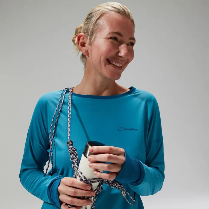 Berghaus TShirts Nesna Long Sleeve Baselayer 8211 Blue 8211 Women