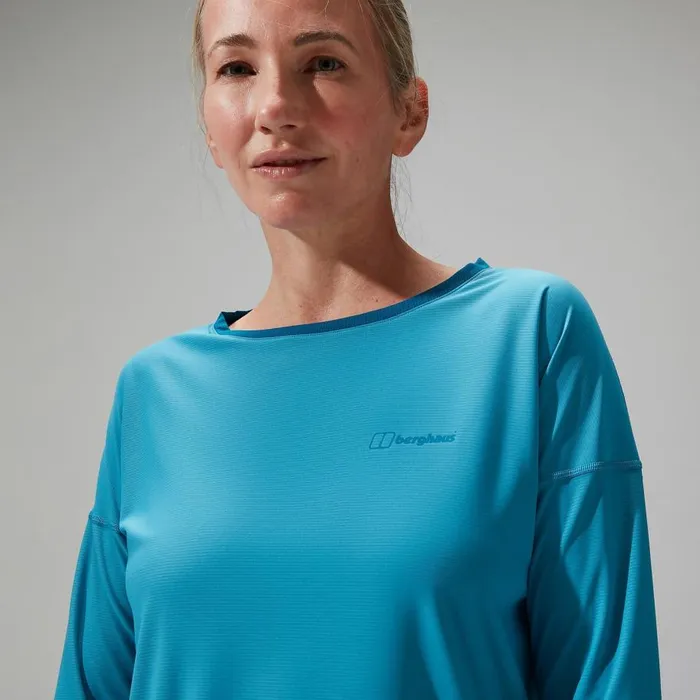 Berghaus TShirts Nesna Long Sleeve Baselayer 8211 Blue 8211 Women