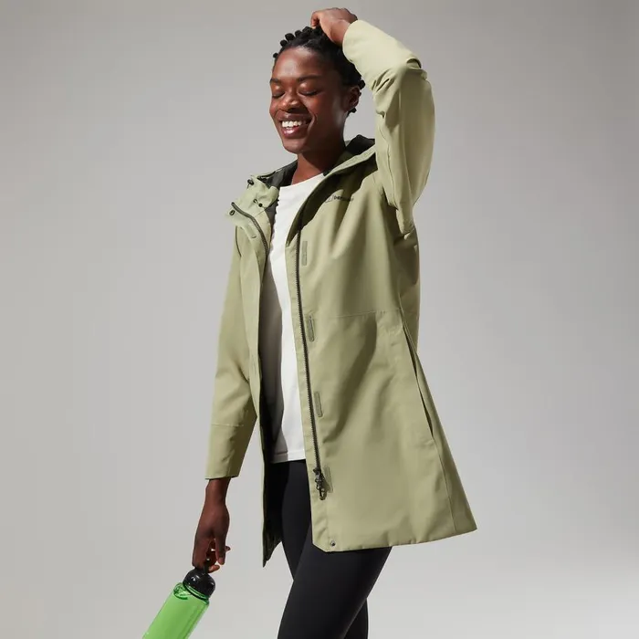 Berghaus Waterproof Omeara Long Jacket 8211 Green 8211 Women