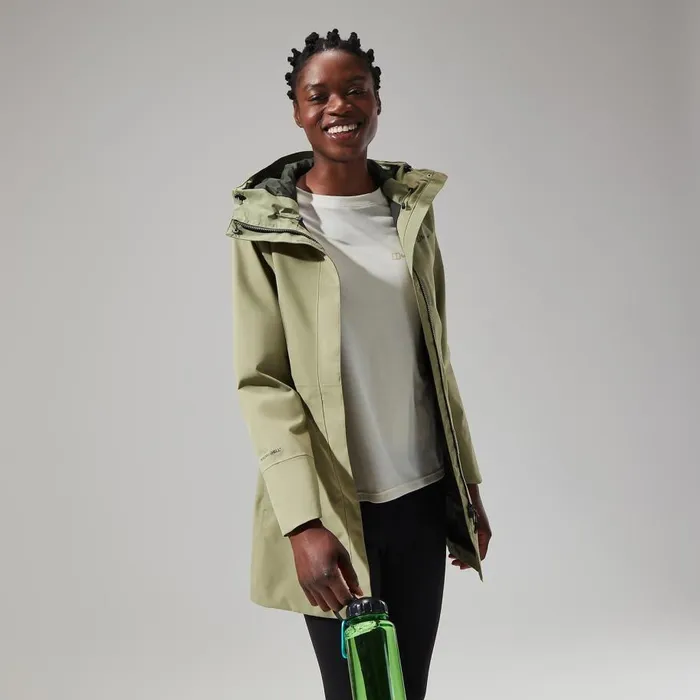 Berghaus Waterproof Omeara Long Jacket 8211 Green 8211 Women