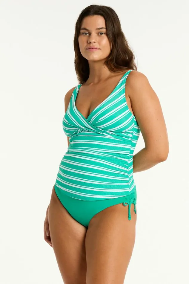 Biarritz Cross Front Tankini Biarritz Evergreen Women Sea Level Tankinis and Singlets