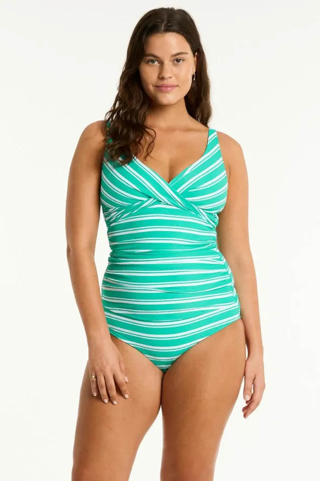 Biarritz Cross Front Tankini Biarritz Evergreen Women Sea Level Tankinis and Singlets