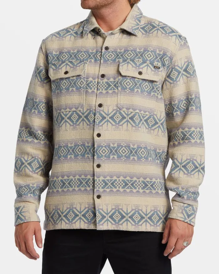 Billabong Flannels Offshore Jacquard Flannel Long Sleeve Shirt Taupe 8211 Men Billabong Flannels Offshore Jacquard Flannel Long Sleeve Shirt Taupe 8211 Men