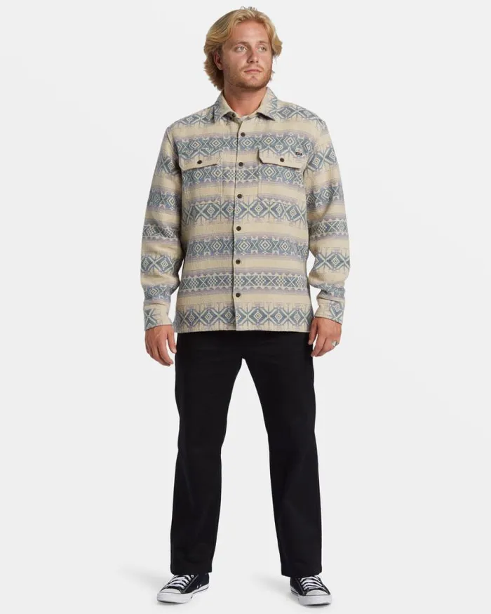Billabong Flannels Offshore Jacquard Flannel Long Sleeve Shirt Taupe 8211 Men Billabong Flannels Offshore Jacquard Flannel Long Sleeve Shirt Taupe 8211 Men