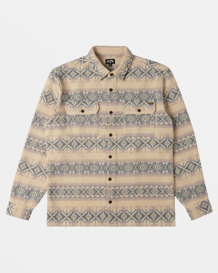 Billabong Flannels Offshore Jacquard Flannel Long Sleeve Shirt Taupe 8211 Men Billabong Flannels Offshore Jacquard Flannel Long Sleeve Shirt Taupe 8211 Men