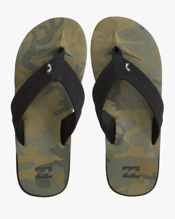 Billabong Flip Flops All Day Impact Print SlipOn Sandals Military Camo 8211 Men Billabong Flip Flops All Day Impact Print SlipOn Sandals Military Camo 8211 Men
