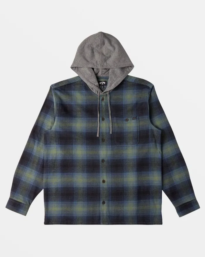 Billabong Hoodies and Fleece Baja Hooded Long Sleeve Flannel Shirt Fern 8211 Men Billabong Hoodies and Fleece Baja Hooded Long Sleeve Flannel Shirt Fern 8211 Men