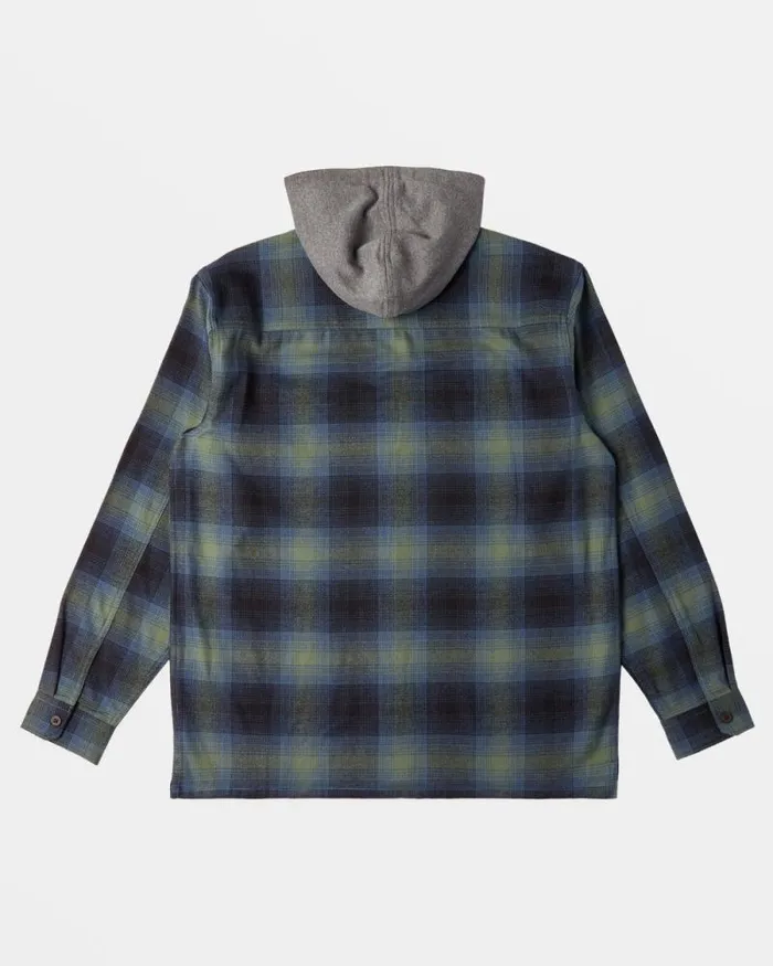 Billabong Hoodies and Fleece Baja Hooded Long Sleeve Flannel Shirt Fern 8211 Men Billabong Hoodies and Fleece Baja Hooded Long Sleeve Flannel Shirt Fern 8211 Men
