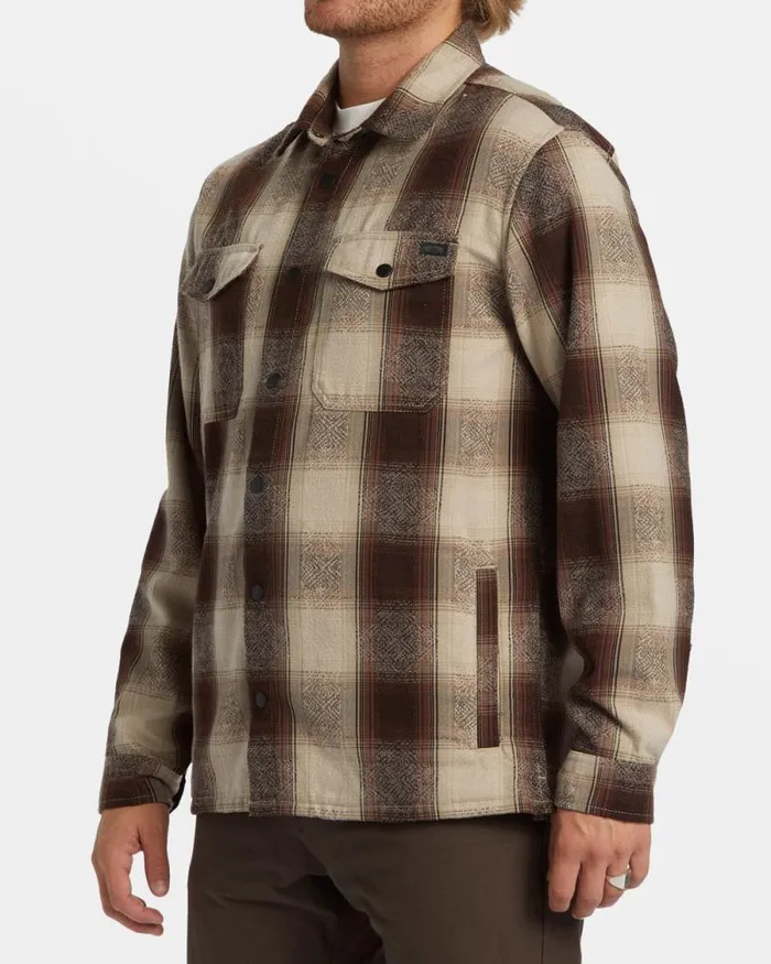 Billabong Jackets Lodge Long Sleeve Flannel Shirt Java 8211 Men Billabong Jackets Lodge Long Sleeve Flannel Shirt Java 8211 Men
