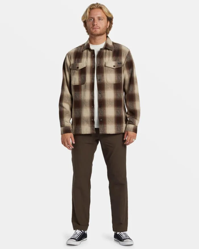 Billabong Jackets Lodge Long Sleeve Flannel Shirt Java 8211 Men Billabong Jackets Lodge Long Sleeve Flannel Shirt Java 8211 Men