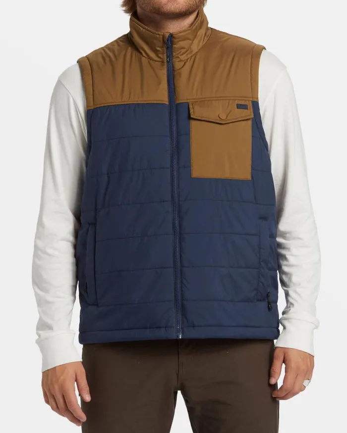 Billabong Jackets Prism Quilted Vest Dusty Navy 8211 Men