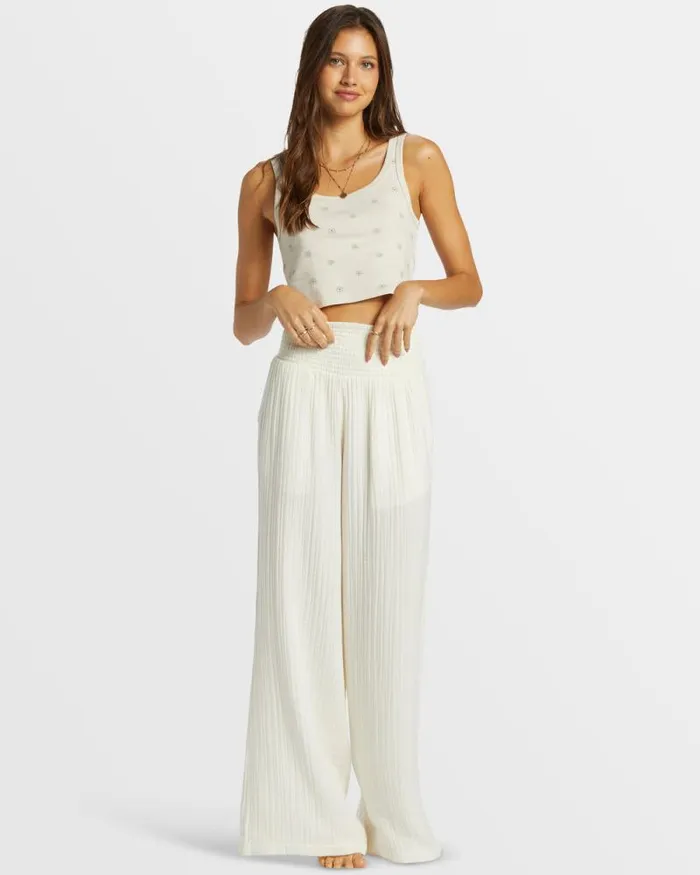 Billabong Jeans and Pants New Waves Wide Leg Beach Pants Salt Crystal 8211 Women Billabong Jeans and Pants New Waves Wide Leg Beach Pants Salt Crystal 8211 Women