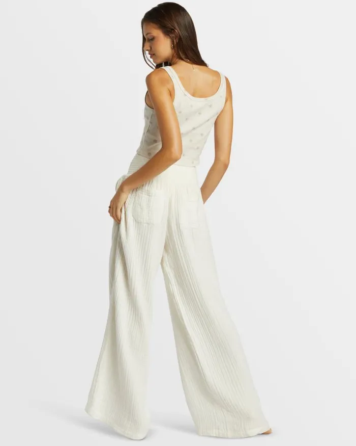 Billabong Jeans and Pants New Waves Wide Leg Beach Pants Salt Crystal 8211 Women Billabong Jeans and Pants New Waves Wide Leg Beach Pants Salt Crystal 8211 Women