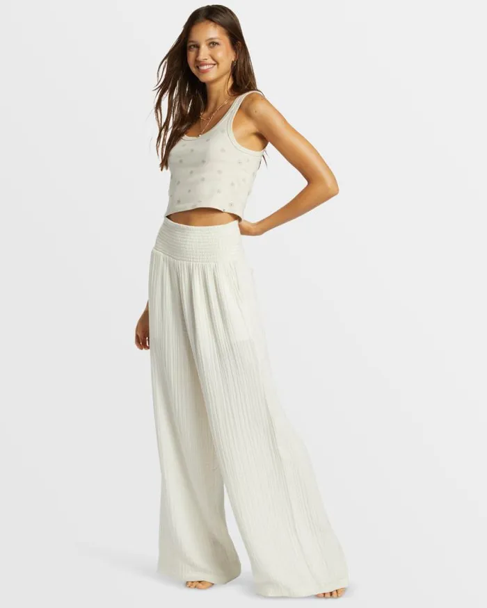 Billabong Jeans and Pants New Waves Wide Leg Beach Pants Salt Crystal 8211 Women Billabong Jeans and Pants New Waves Wide Leg Beach Pants Salt Crystal 8211 Women