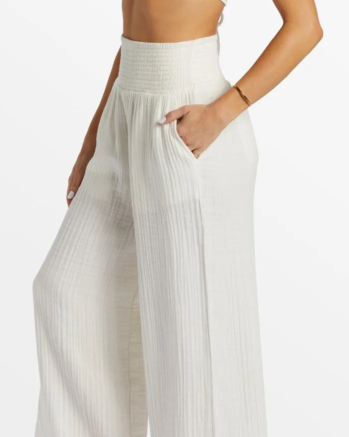 Billabong Jeans and Pants New Waves Wide Leg Beach Pants Salt Crystal 8211 Women Billabong Jeans and Pants New Waves Wide Leg Beach Pants Salt Crystal 8211 Women