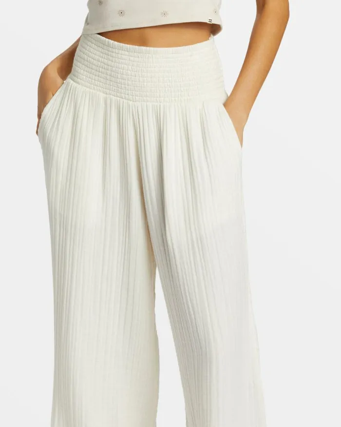 Billabong Jeans and Pants New Waves Wide Leg Beach Pants Salt Crystal 8211 Women Billabong Jeans and Pants New Waves Wide Leg Beach Pants Salt Crystal 8211 Women