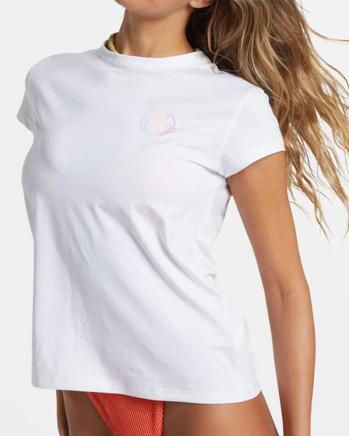 Billabong Rashguards and Bodysuits Core Sunday Short Sleeve Surf Tee White 8211 Women Billabong Rashguards and Bodysuits Core Sunday Short Sleeve Surf Tee White 8211 Women