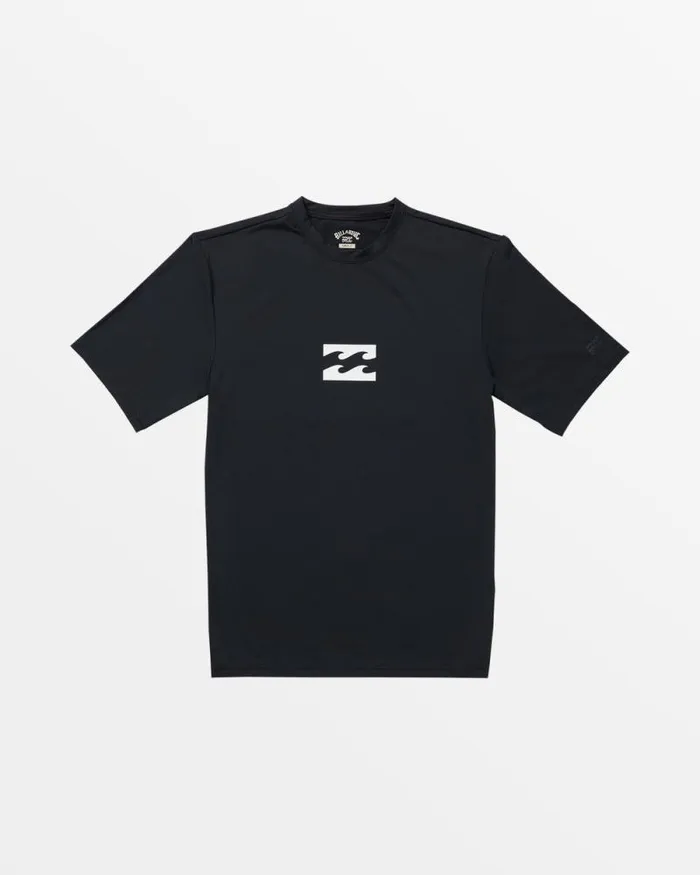 Billabong Rashguards and Surf Tees Classic Wave UPF 50 Short Sleeve Surf Tee Black 8211 Men Billabong Rashguards and Surf Tees Classic Wave UPF 50 Short Sleeve Surf Tee Black 8211 Men