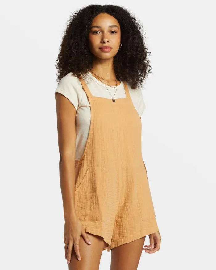 Billabong Shorts Beach Crush Romper Baked Clay 8211 Women Billabong Shorts Beach Crush Romper Baked Clay 8211 Women