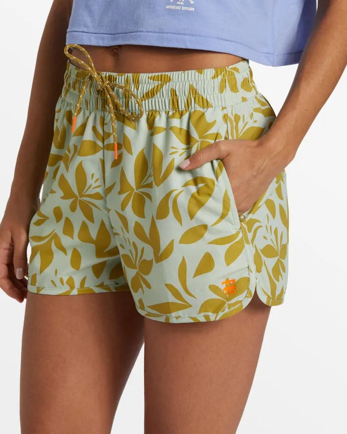 Billabong Shorts New Adventure Short Printed Shorts Smoke Green 8211 Women Billabong Shorts New Adventure Short Printed Shorts Smoke Green 8211 Women