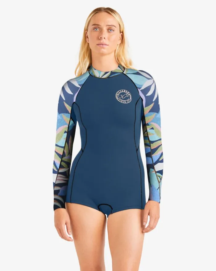 Billabong Springsuits Spring Fever Long Sleeve Spring Wetsuit Indigo Ocean 8211 Women Billabong Springsuits Spring Fever Long Sleeve Spring Wetsuit Indigo Ocean 8211 Women