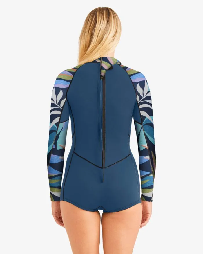 Billabong Springsuits Spring Fever Long Sleeve Spring Wetsuit Indigo Ocean 8211 Women Billabong Springsuits Spring Fever Long Sleeve Spring Wetsuit Indigo Ocean 8211 Women