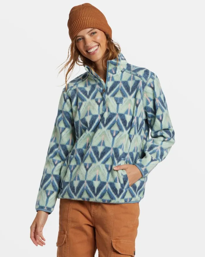 Billabong Sweatshirts and Fleece ADiv Boundary Mock 3 HalfZip Pullover Sweatshirt Blue Shadow 8211 Women Billabong Sweatshirts and Fleece ADiv Boundary Mock 3 HalfZip Pullover Sweatshirt Blue Shadow 8211 Women