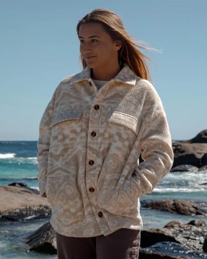 Billabong Sweatshirts and Fleece Happy Camper Shacket Button Sweater Wet Sand 8211 Women Billabong Sweatshirts and Fleece Happy Camper Shacket Button Sweater Wet Sand 8211 Women