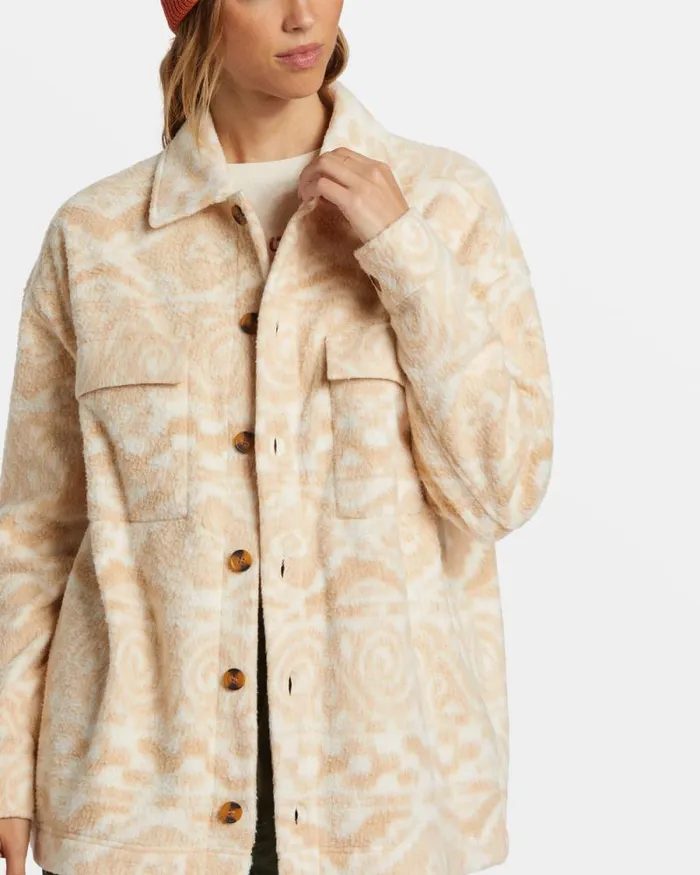 Billabong Sweatshirts and Fleece Happy Camper Shacket Button Sweater Wet Sand 8211 Women Billabong Sweatshirts and Fleece Happy Camper Shacket Button Sweater Wet Sand 8211 Women