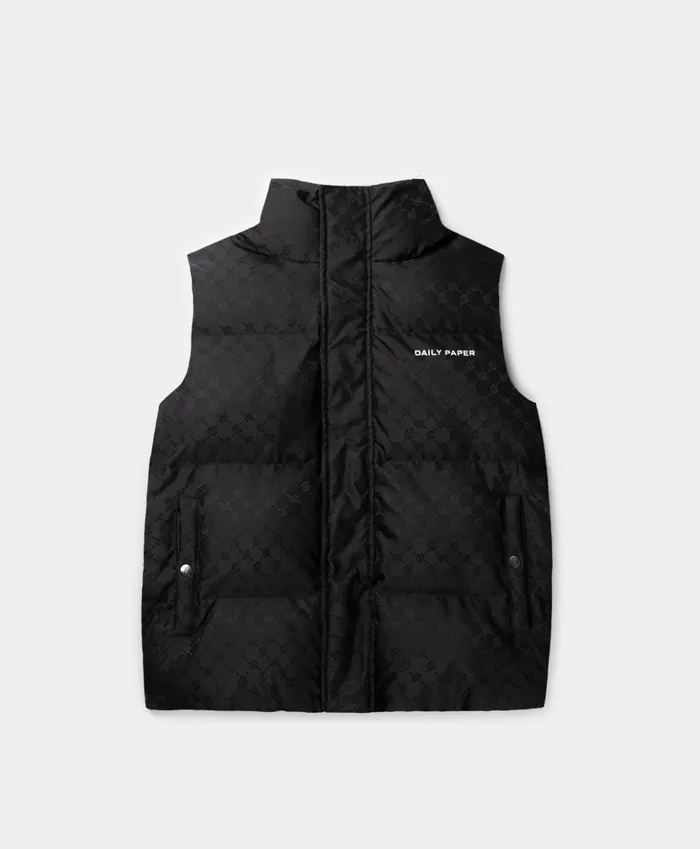 Black Monogram Pondo Bodywarmer Black Women Daily Paper Jackets