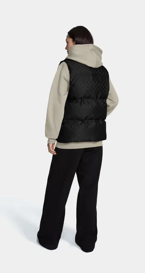 Black Monogram Pondo Bodywarmer Black Women Daily Paper Jackets