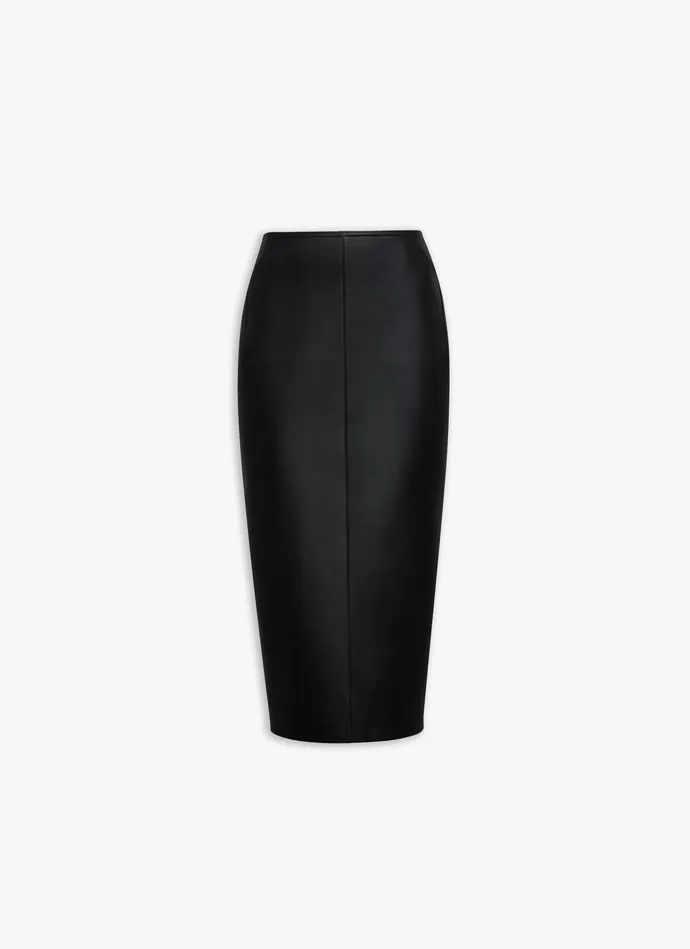 Black PENCIL LEATHER SKIRT Women Alaa Skirts