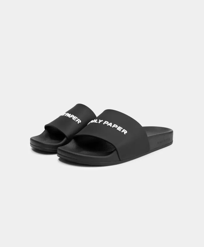 Black Reslider Logo Type Sandals Black MenWomen Daily Paper Footwear