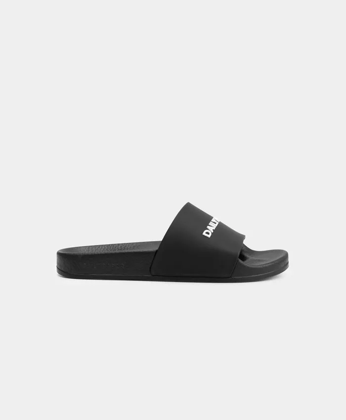 Black Reslider Logo Type Sandals Black MenWomen Daily Paper Footwear