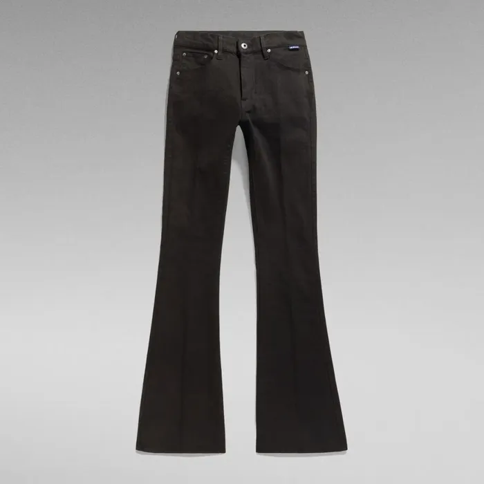 Bootcut and Flare Women GStar RAW 3301 Flare Jeans Pitch Black