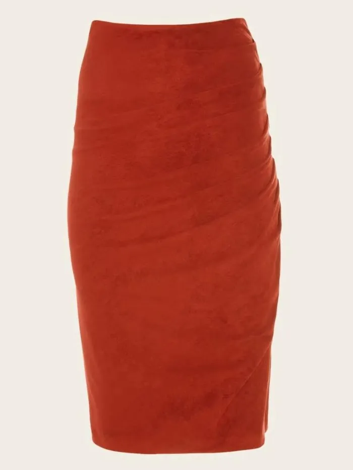 Bottoms Women Marciano Hudson Pencil Skirt Dark Jam Red Bottoms Women Marciano Hudson Pencil Skirt Dark Jam Red
