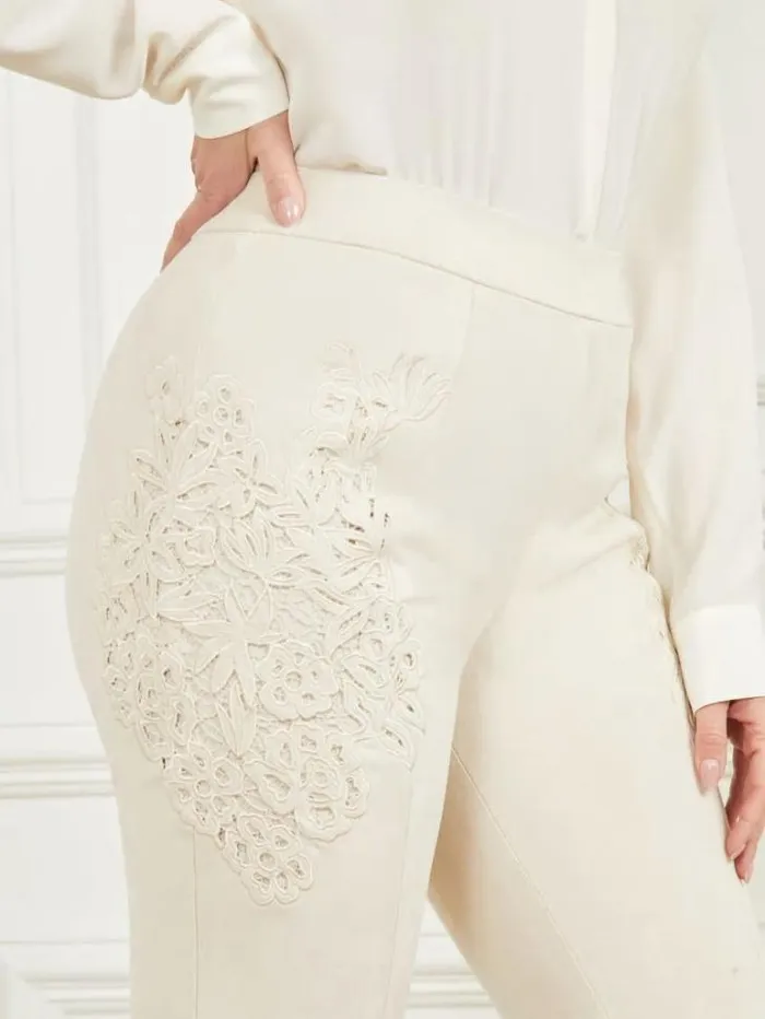 Bottoms Women Marciano Lorraine Pant Ivory Bone