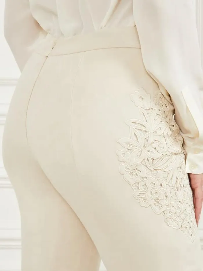 Bottoms Women Marciano Lorraine Pant Ivory Bone Bottoms Women Marciano Lorraine Pant Ivory Bone