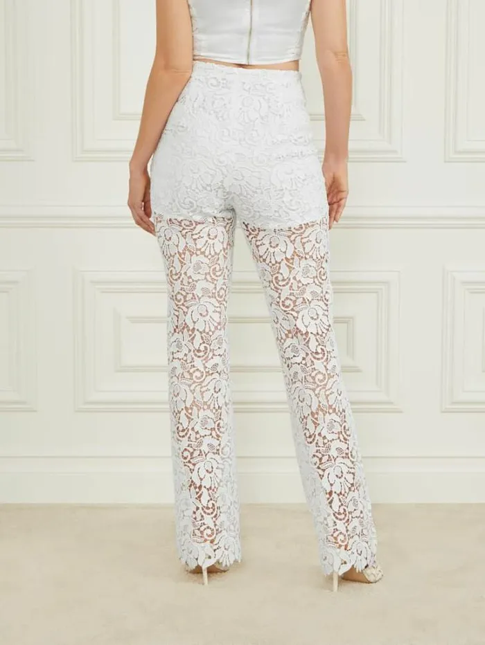 Bottoms Women Marciano Primrose Lace Pant Pale Pearl Bottoms Women Marciano Primrose Lace Pant Pale Pearl