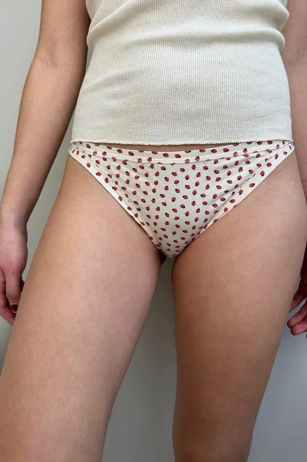 Brandy Melville Intimates Basic Strawberry Underwear Ivory 8211 Women