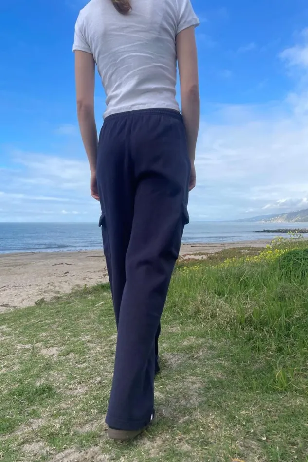 Brandy Melville Sweatpants and Sweatshirts Anastasia Soft Pocket Sweatpants Navy Blue 8211 Women