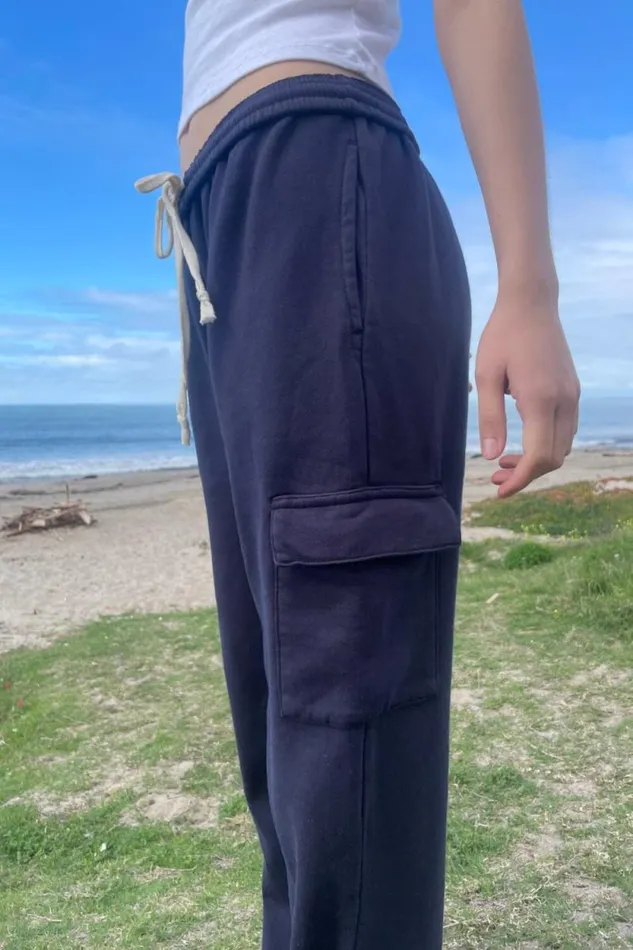 Brandy Melville Sweatpants and Sweatshirts Anastasia Soft Pocket Sweatpants Navy Blue 8211 Women