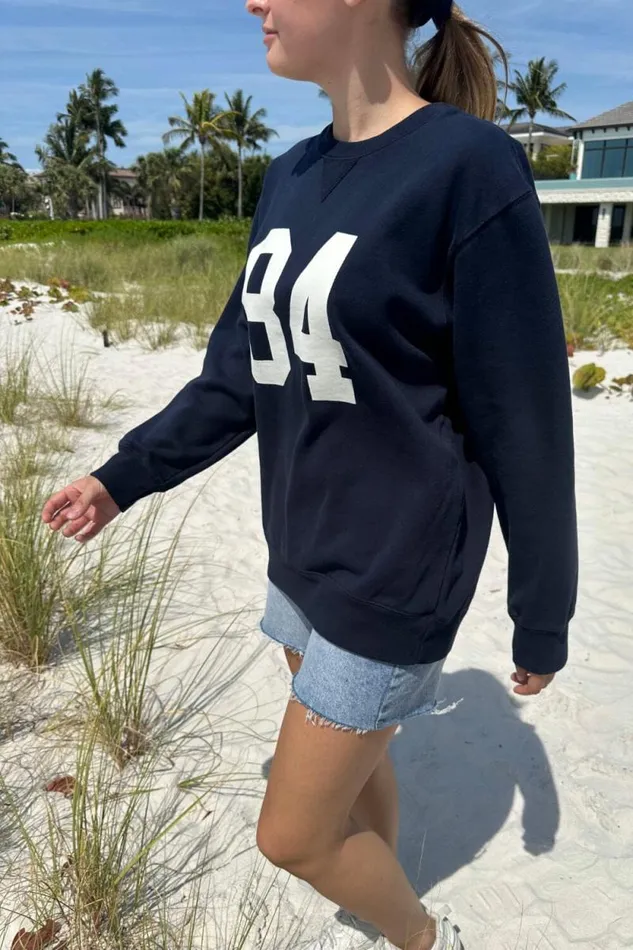 Brandy Melville Sweatpants and Sweatshirts Erica 84 Sweatshirt Classic Navy 8211 Women
